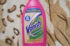 Instructions for the use of Vanish for carpets